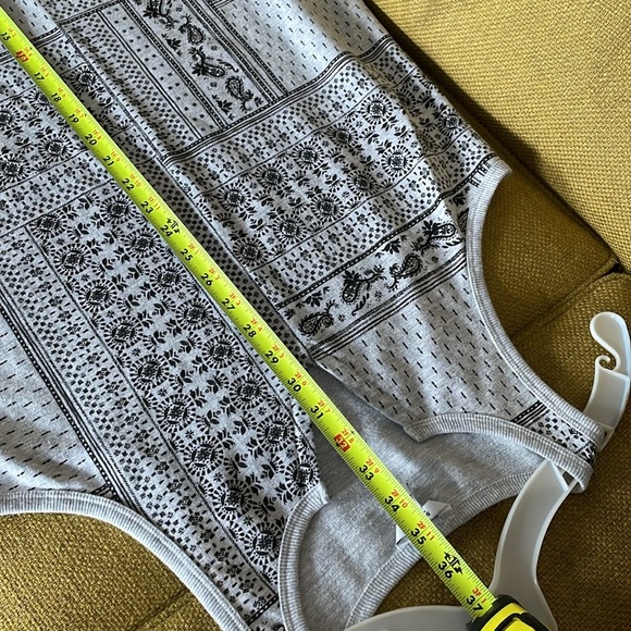 Sonoma Tank Dress Women Size L Grey Black Block Print French Terry Cloth Comfy - Picture 11 of 13